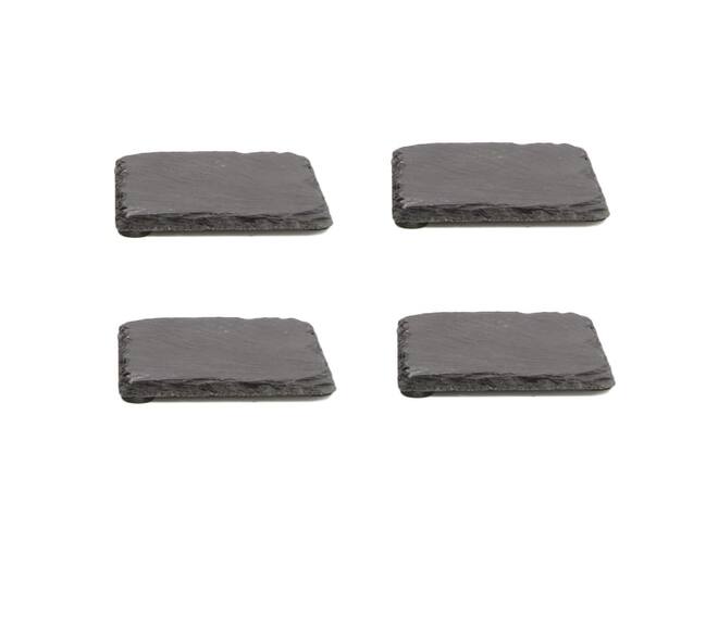 Plate slate 10x10cm 4pc