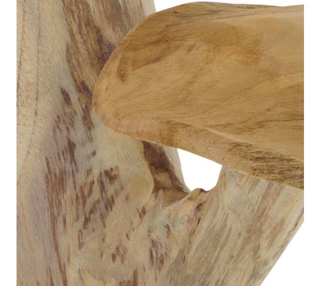 Mushroom double teak wood 45x24x29cm - Natural