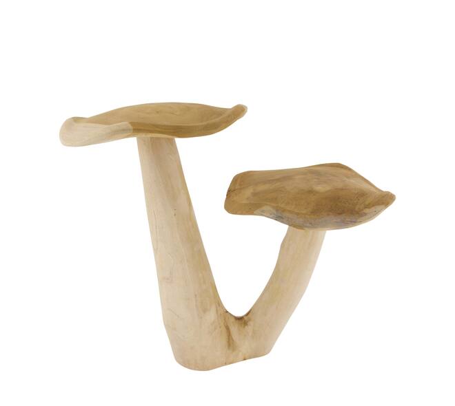 Deko-Pilz Megan - Teakholz - 42x26x39cm - Braun