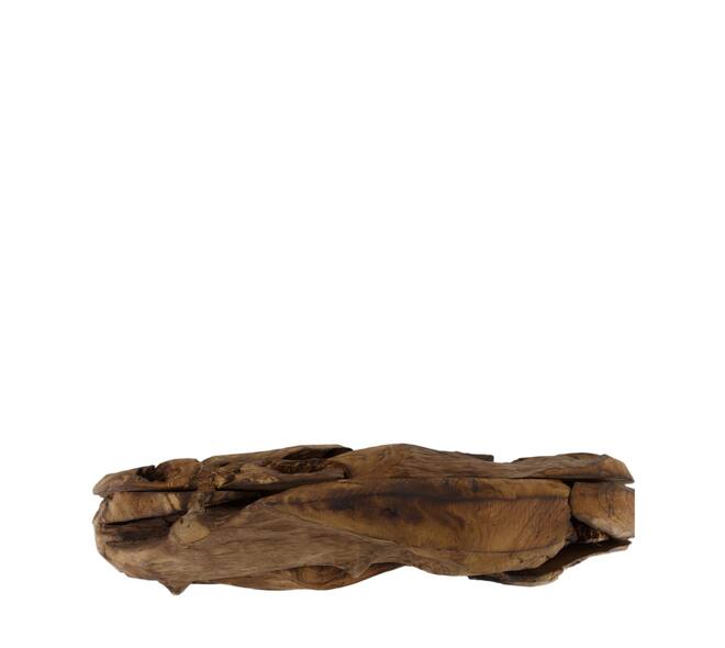 Skulptur aus rundem Erosionsholz Poltava - 39x10x54cm - Braun