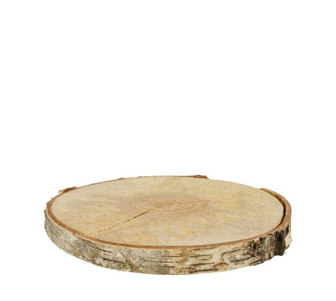 Slice round birch 30x30x2.5cm