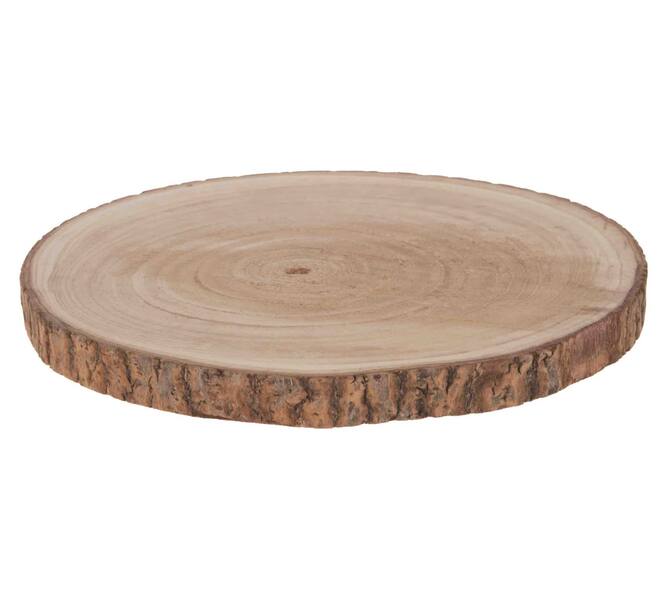 Slice round paulownia wood 39x39x3cm Ø39cm