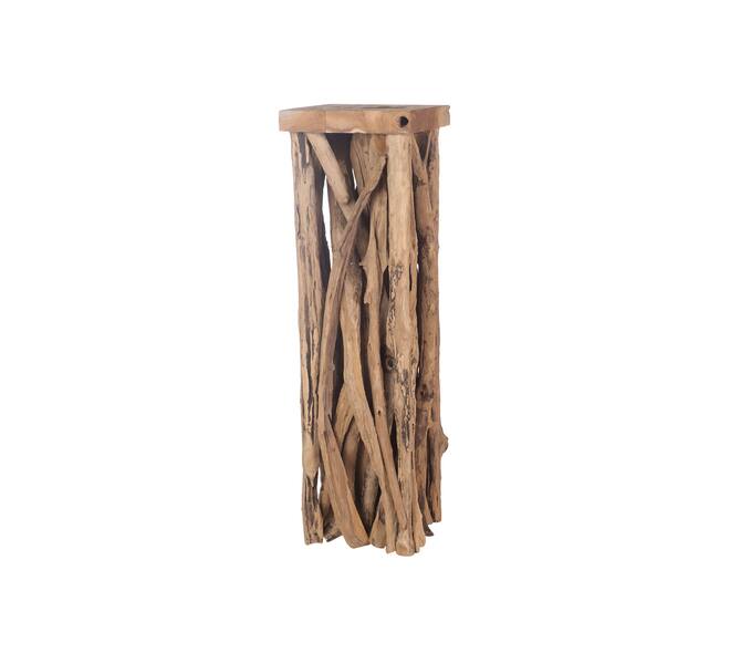 Side table erosion wood 30x30x100cm