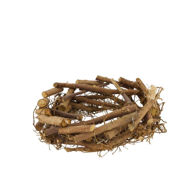 Wreath cotton root wood 28x8x28cm - Natural