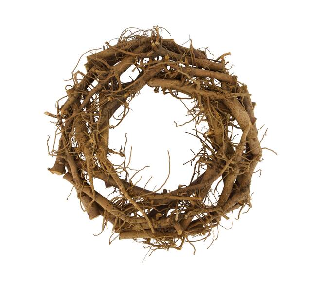 Couronne - Coton et bois de racine - 38x7x38 cm - Naturel
