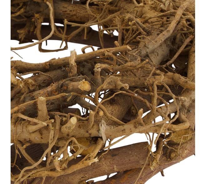 Couronne - Coton et bois de racine - 38x7x38 cm - Naturel