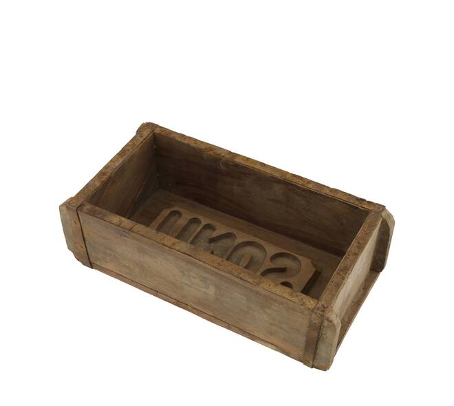 Brickmould rectangular reclaimed wood vintage 32x15x10cm