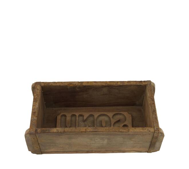 Brickmould rectangular reclaimed wood vintage 32x15x10cm