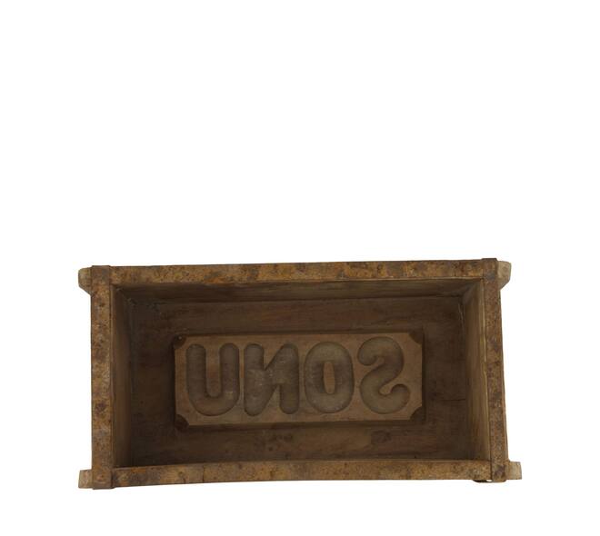 Brickmould rectangular reclaimed wood vintage 32x15x10cm