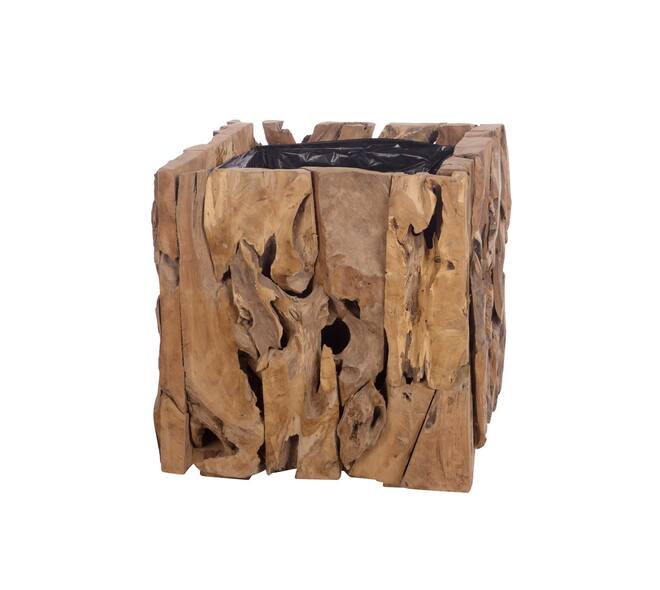 Erosion wood box 58x58x58cm - Natural