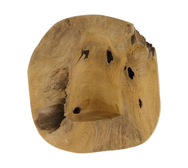 Winebottle holder 1 bottle teak wood 20x20x8cm - Natural