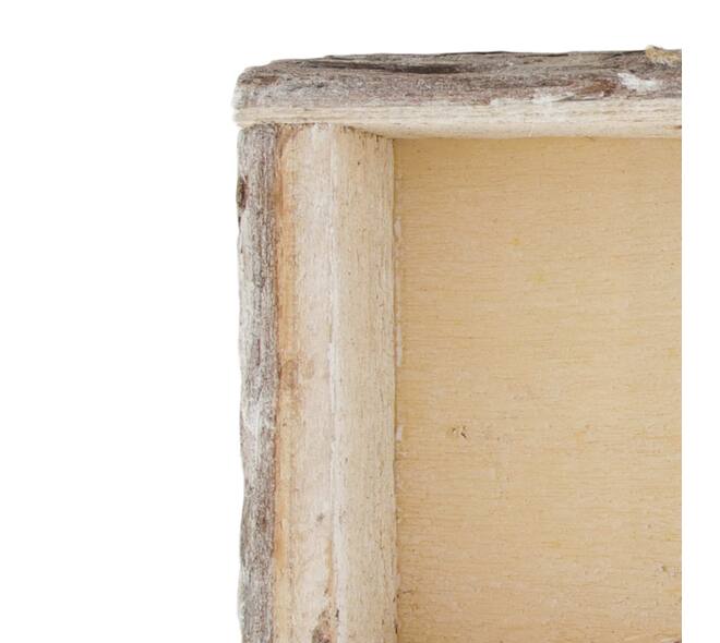 Tray rectangular bark 39x15x5cm