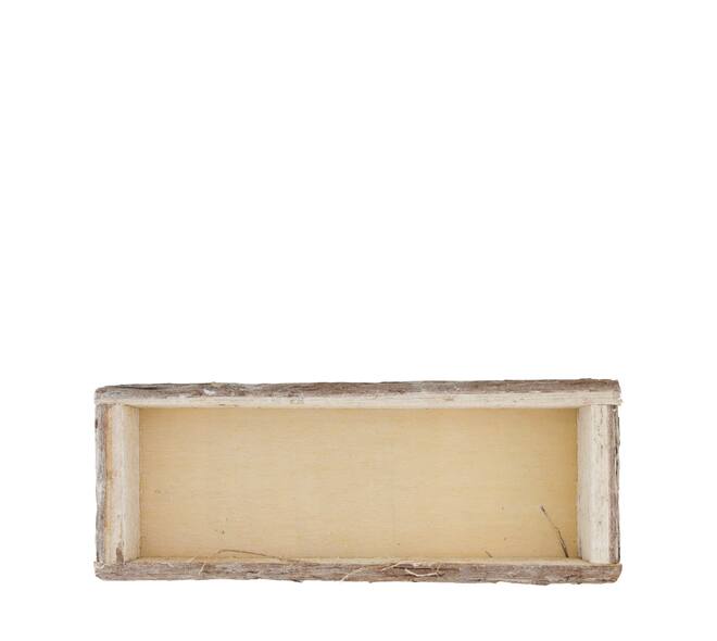 Tray rectangular bark 39x15x5cm