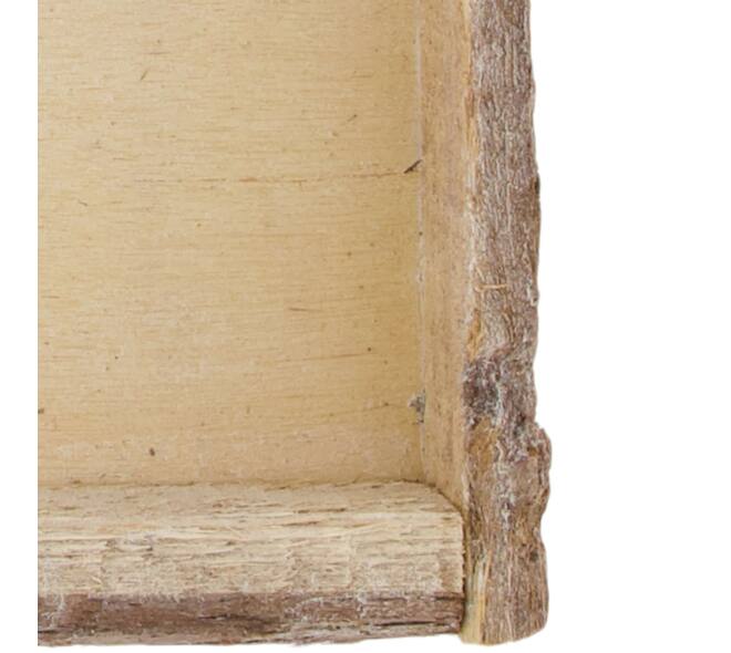 Tray square bark 25x25x4cm