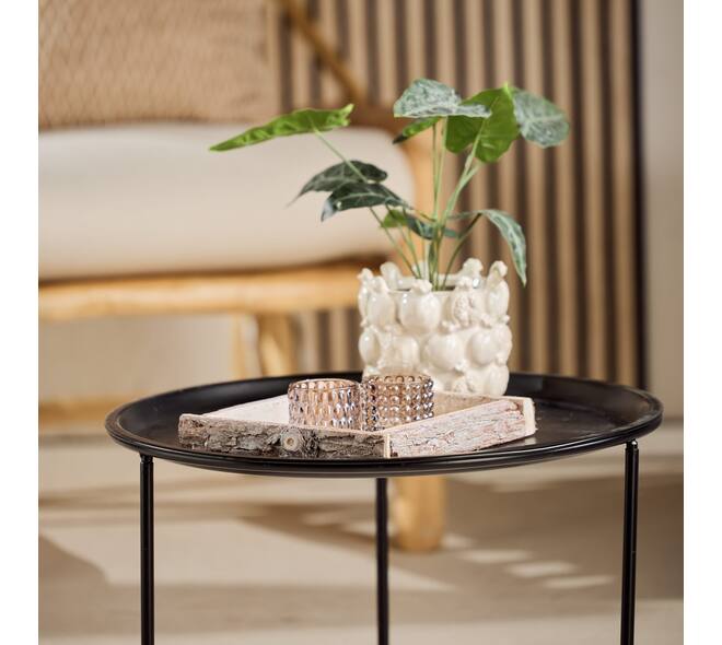 Tray square bark 25x25x4cm