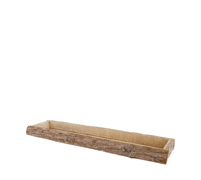 Tray rectangular bark 58x14x4cm