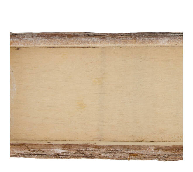 Tray rectangular bark 58x14x4cm