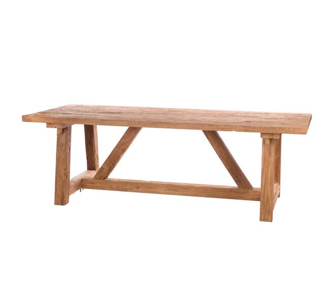 Table rectangular Andres rustic wood teak wood 240x100x78cm