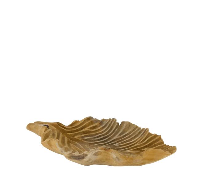 Bol Iris - Bois de teck - 50x33x10cm - Beige