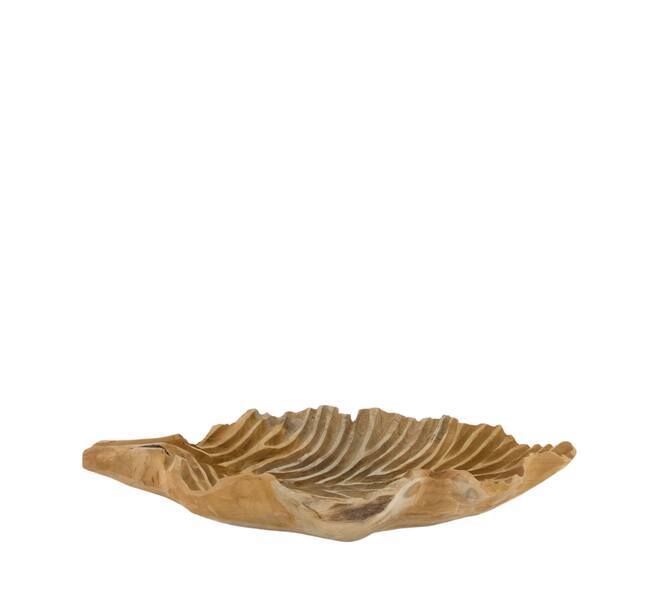 Bol Iris - Bois de teck - 50x33x10cm - Beige