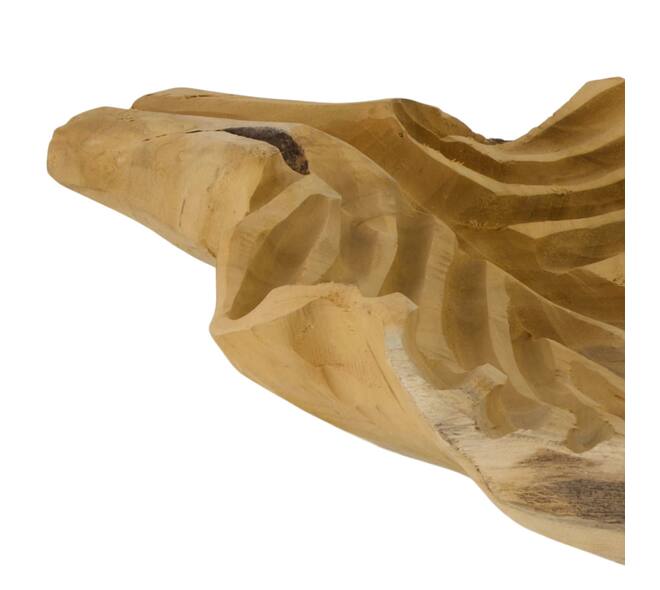 Bol Iris - Bois de teck - 50x33x10cm - Beige