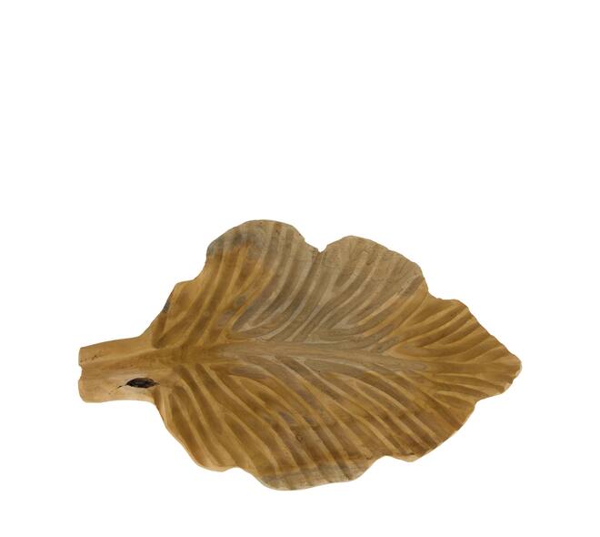Bol Iris - Bois de teck - 50x33x10cm - Beige