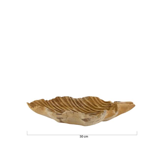 Bol Iris - Bois de teck - 50x33x10cm - Beige