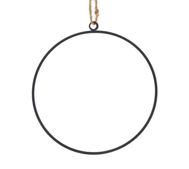 Hanger ring metal 20x20x0.5cm - Black