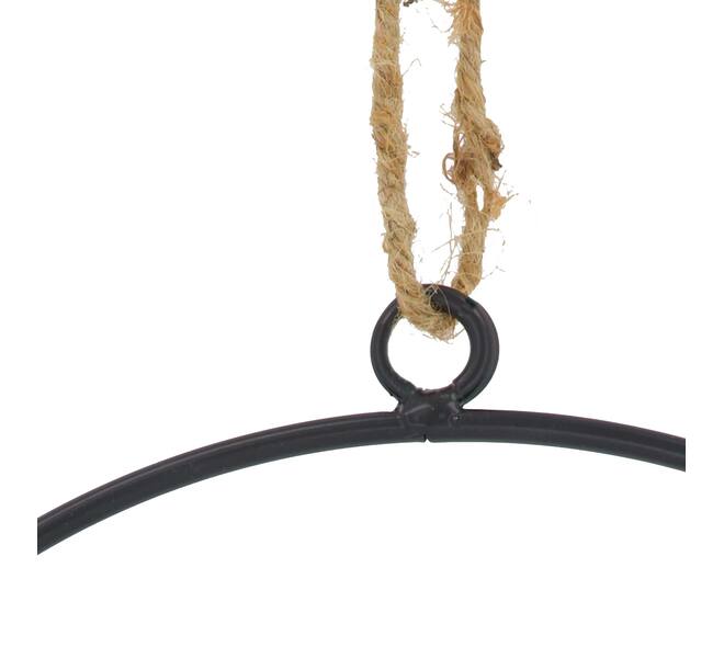 Hanger ring metal 20x20x0.5cm - Black