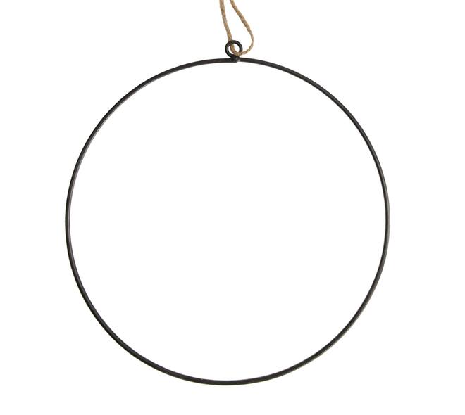 Hanger ring metal 28x28x1cm - Black