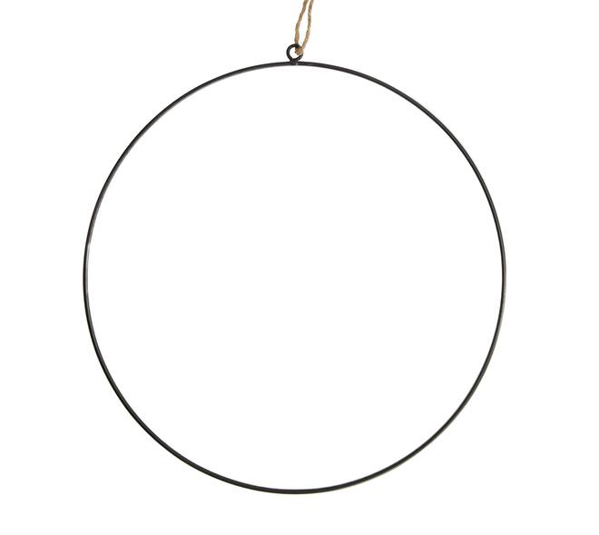 Hanger ring metal 38x38x1cm - Black