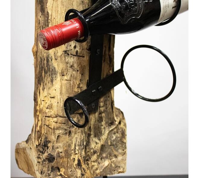 Weinregal Quinn - Holz - 36x36x85cm - Braun