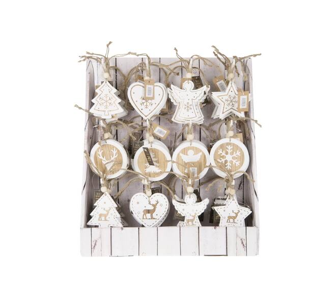 Hanger wood 10cm 1pc  in display - Multi
