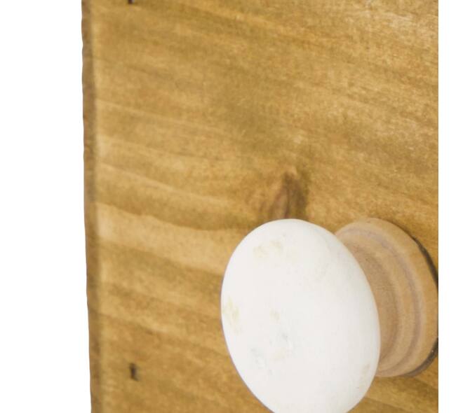 Box planter rectangular fir wood with plastic 12x10x9cm - Natural