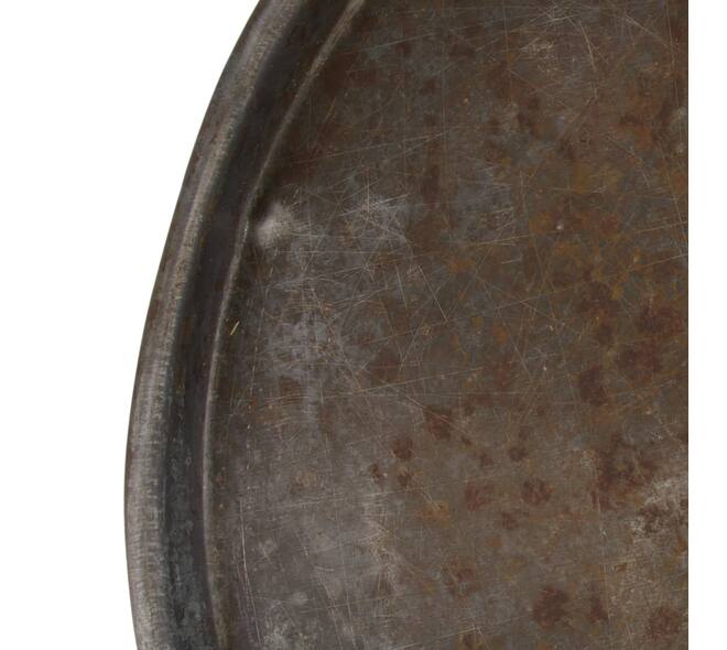 Dienblad rond - IJzer - Vintage - 55x55x2cm - Natuurlijk