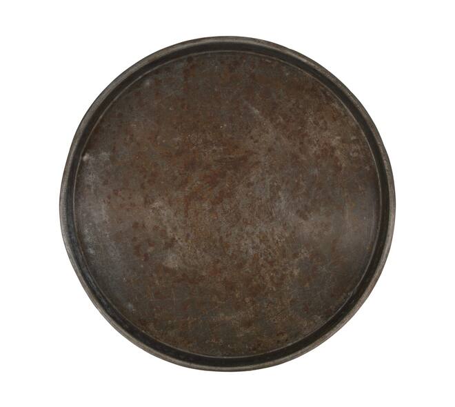 Dienblad rond - IJzer - Vintage - 55x55x2cm - Natuurlijk