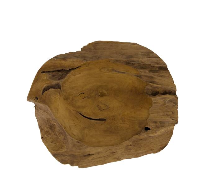 Bowl teak wood 45x39x11cm