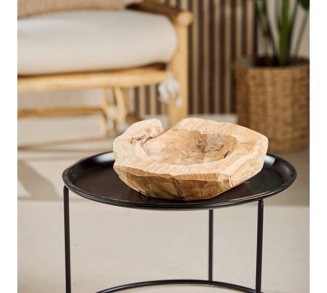 Bowl teak wood 45x39x11cm