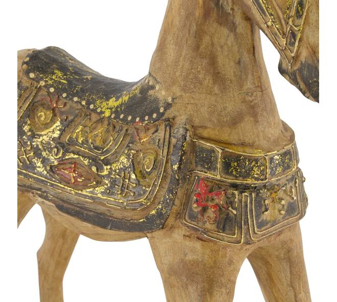 Rocking horse albizia wood 36x11x37.5cm