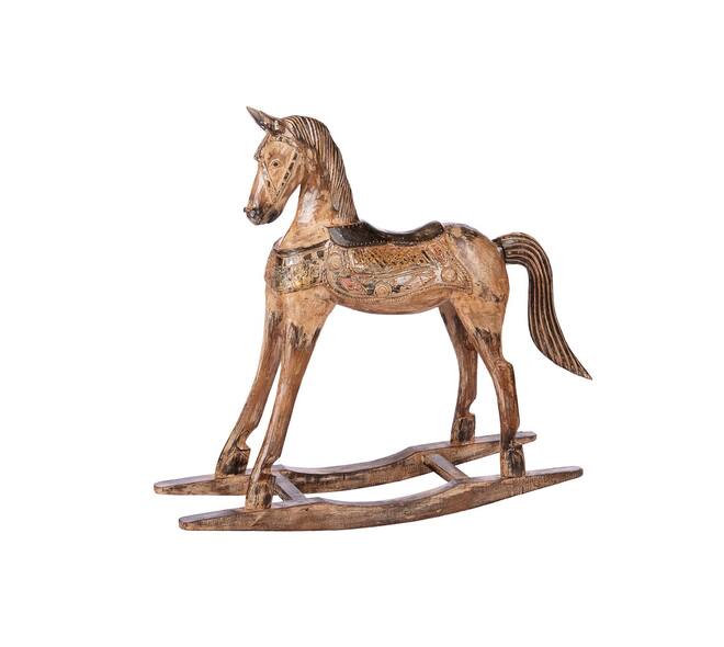 Rocking horse XL wood 100x28x97cm
