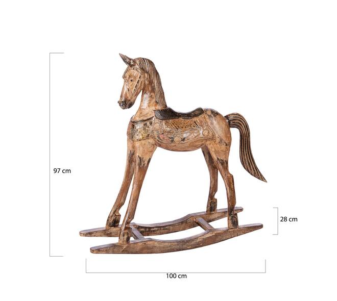 Rocking horse XL wood 100x28x97cm