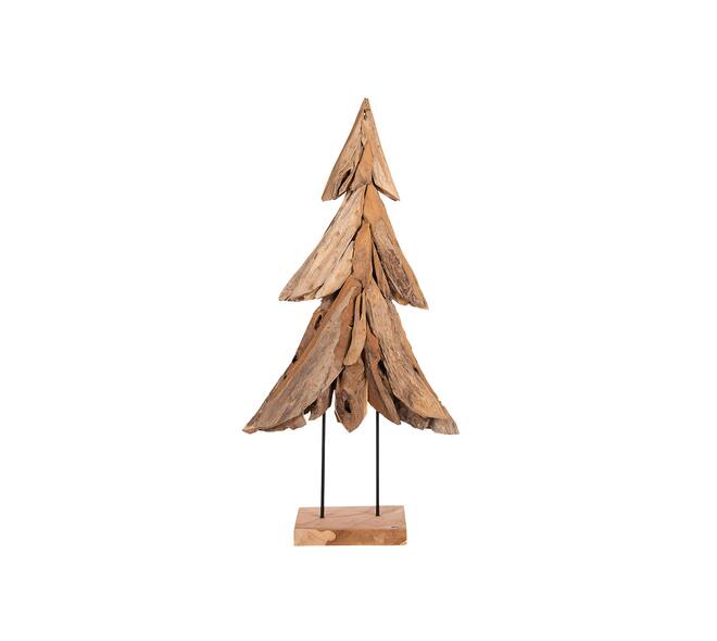 Christmas tree on stand L teak 56x20x118cm
