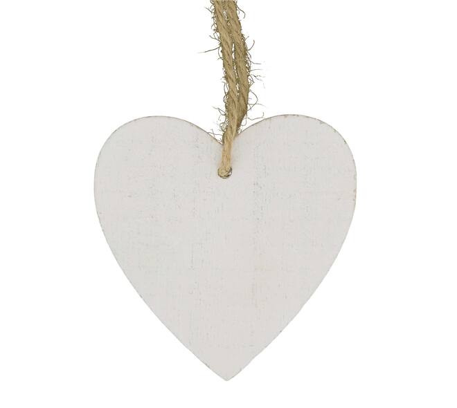 Heart poplar wood with hanger 7x7xcm 10pc