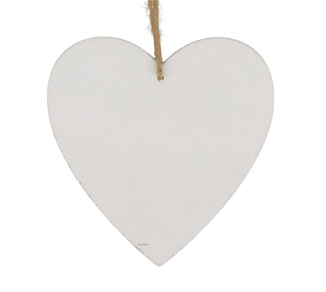 Heart poplar wood with hanger 15x15x8cm 10pc
