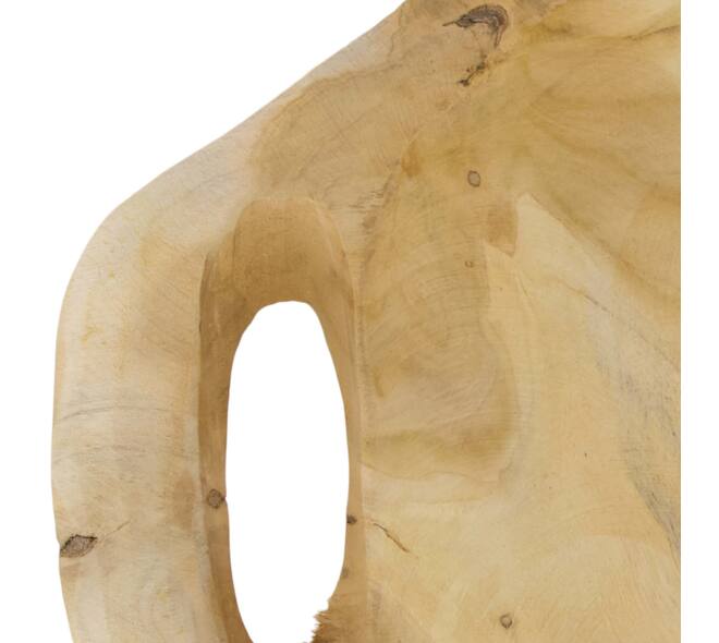 Bol - Bois de teck avec manche - 37x29x8 cm - Naturel