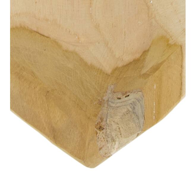 Bol - Coeur - Bois de teck - 25x25x4,5cm - Naturel