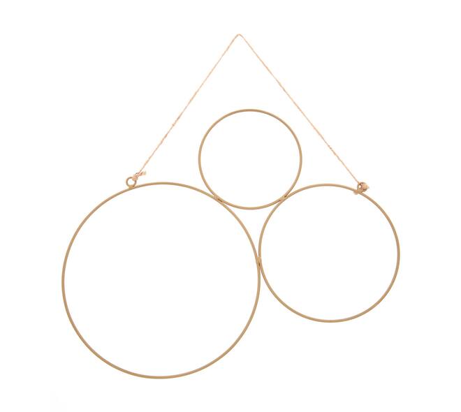 Hanging flower base metal 48x0.5x43cm - Gold