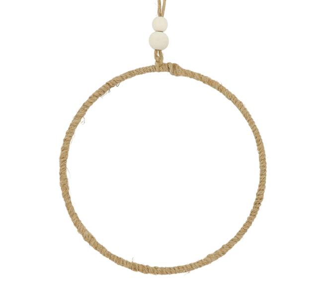 Hanger rope frame jute 20x20x0.25cm - Natural