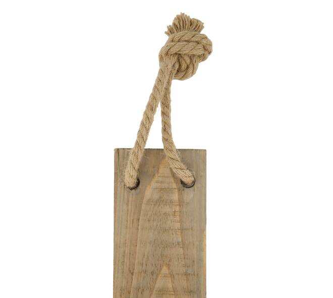 Assiette willkommen - Bois historique - 78x10x1,5 cm - Naturel