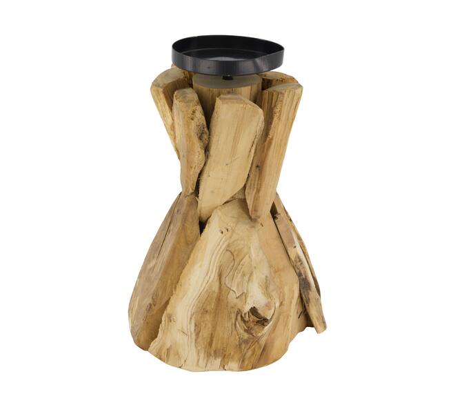 Root driftwood with candle holder 17x17x23.5cm - Natural